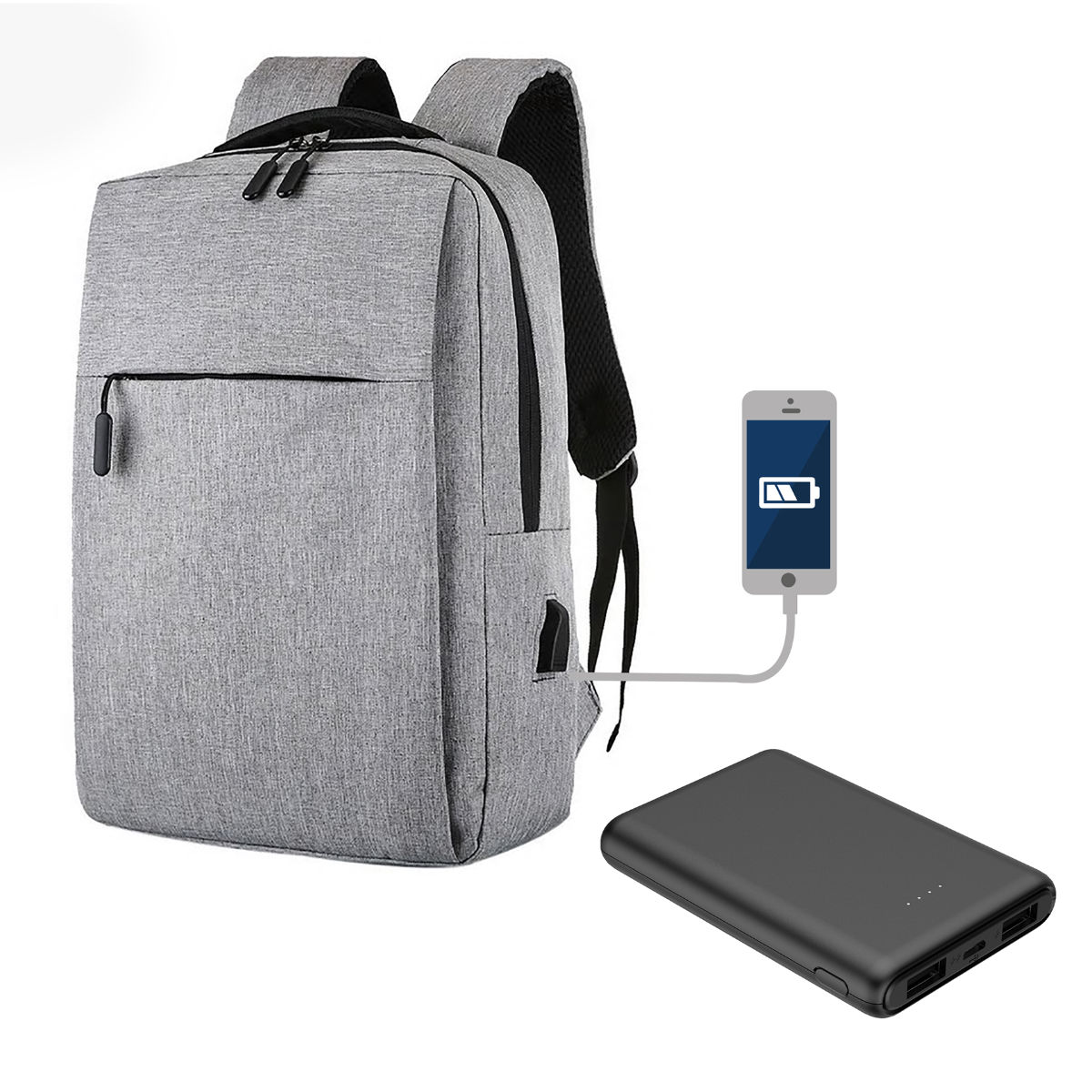 Mochila Samsonite Para Portátil De 14.1 Pulgadas - 14.5L, Gris, Diseño Minimalista Y Organizada