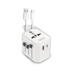 Adaptador de Alimentação para Viagem c/ USB - Kit Universal