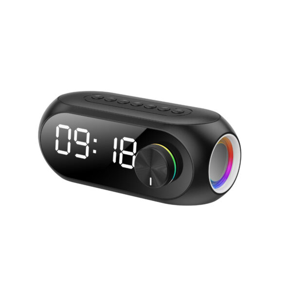 Rádio Relógio Portátil com Bluetooth - Preto