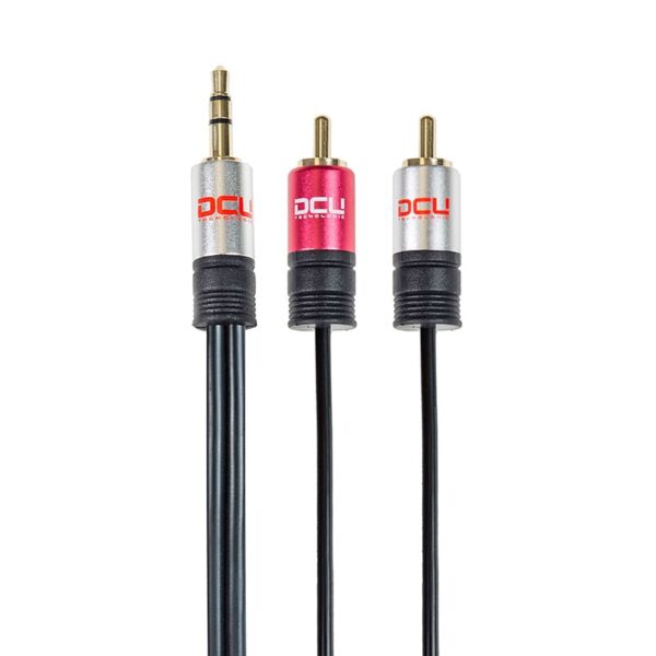 Cabo 3,5 Macho ST / 2xRCA Macho 1mt
