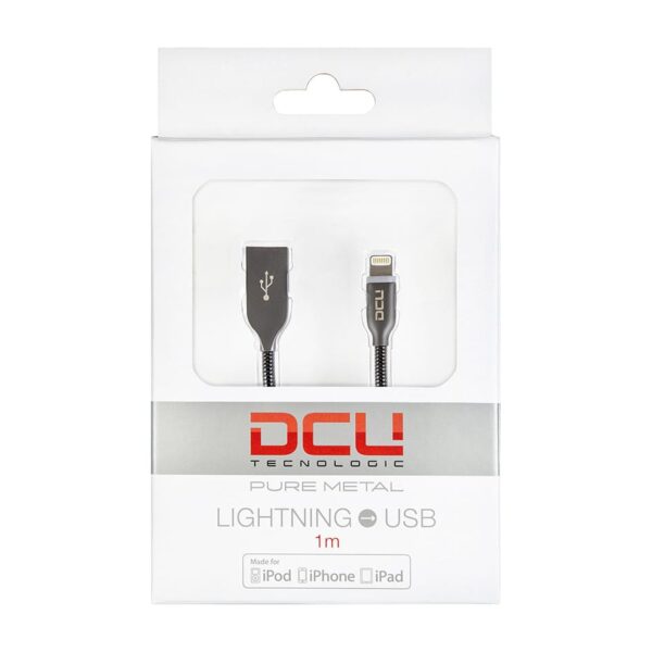 Cabo USB 2.0 "A" Macho / Lightning Macho 1mt - Metal - Image 2