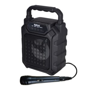 Coluna Portátil 4" com USB, Bluetooth e Microfone - Preto