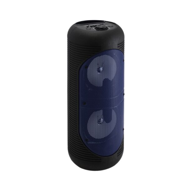 Coluna Portátil com 2 Woofers, USB, Bluetooth e 1 Micro - Azul - Image 3