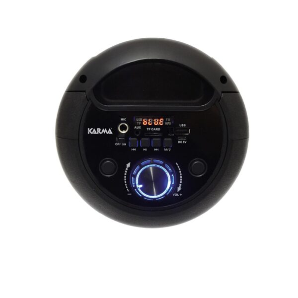 Coluna Portátil com 2 Woofers, USB, Bluetooth e 1 Micro - Vermelho - Image 2