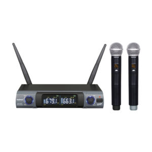 Microfones de Mão sem Fios com Receptor UHF