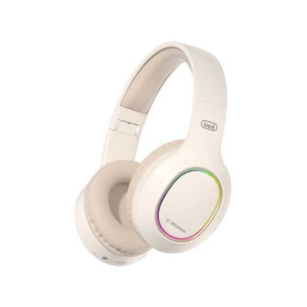 Auscultadores Bluetooth c/ LED - DJ 12E60 BT - Creme