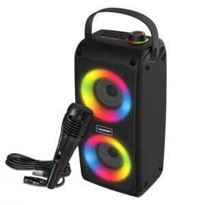 Coluna Portátil Bluetooth com Microfone e LED