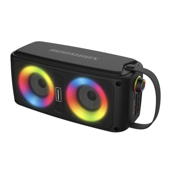 Coluna Portátil Bluetooth com Microfone e LED - Image 4