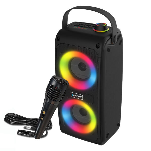Coluna Portátil Bluetooth com Microfone e LED