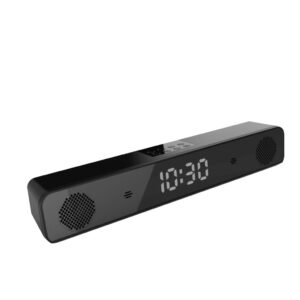 Barra Som Portátil Bluetooth com Relógio