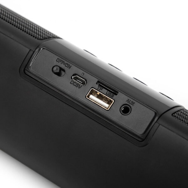 Barra Som Portátil Bluetooth com Led - Preto - Image 2