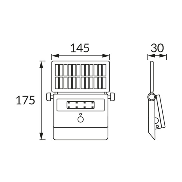 Projector com Painel Solar e Sensor - SANTOR LED - Image 4