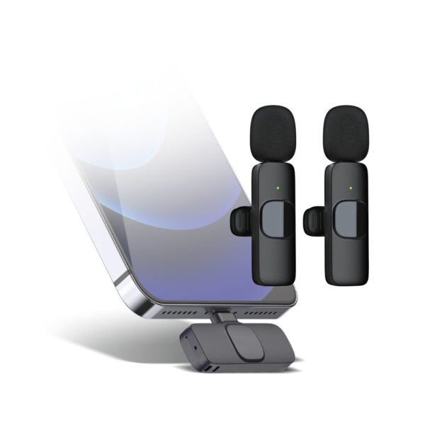 Microfones de Lapela sem Fios Lightning para Vlog