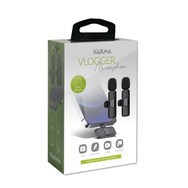 Microfones de Lapela sem Fios USB-C para Vlog - Image 2