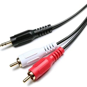 Cabo 3,5 Macho ST / 2xRCA Macho 1,5mt