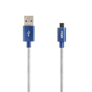 Cabo USB "A" Macho / Micro USB "B" Macho 1mt Cinza Algodão