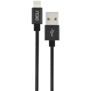 Cabo USB "A" Macho / Apple Lightning 1mt Aluminio - Preto