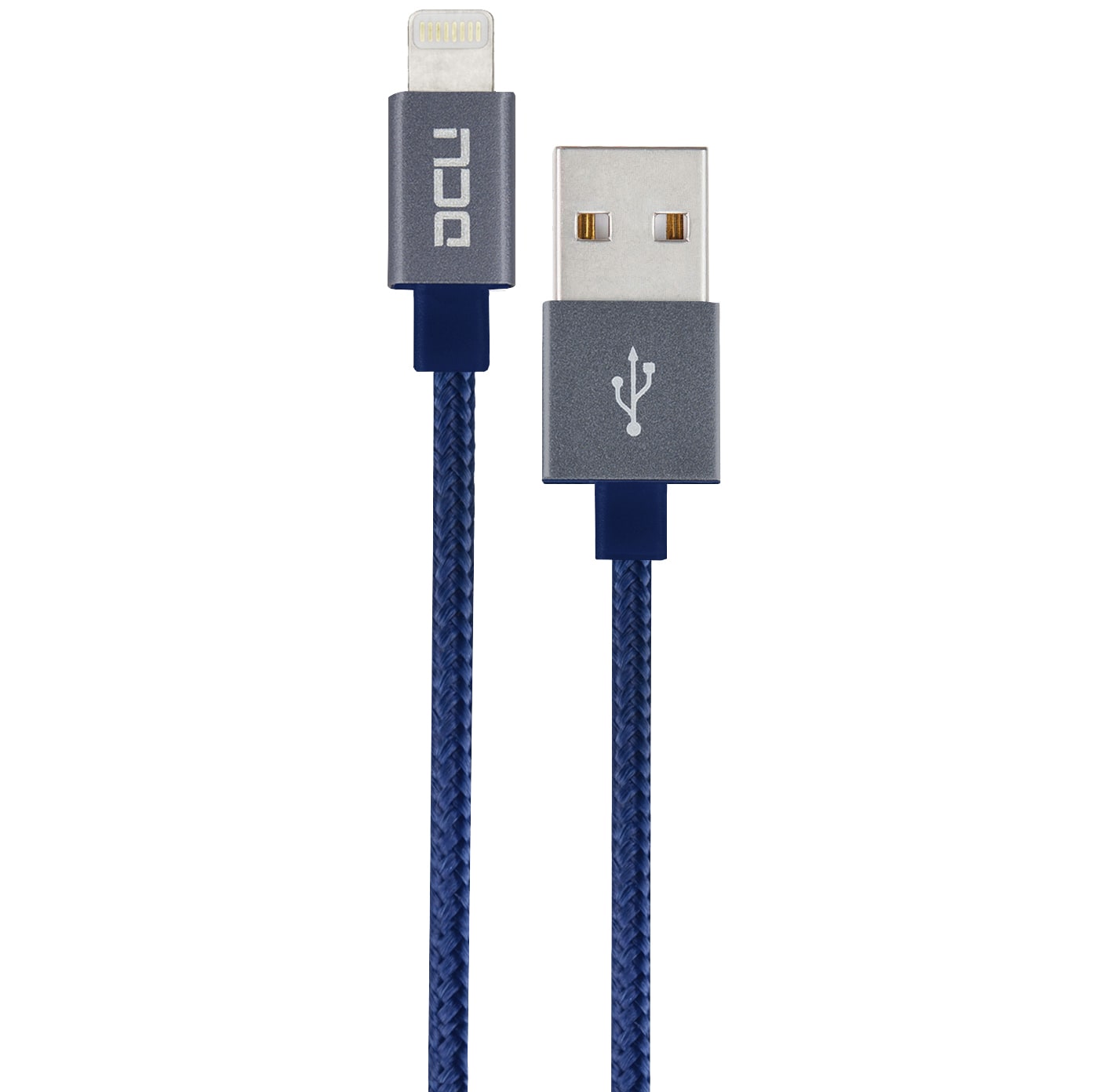 Cabo USB "A" Macho / Apple Lightning 1mt Aluminio - Azul
