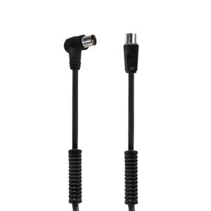 Cabo TV Macho / TV Fêmea 5mt RG59 c/ Filtro - Preto