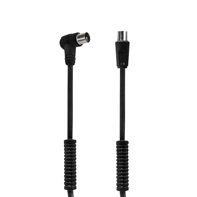 Cabo TV Macho / TV Fêmea 5mt RG59 c/ Filtro - Preto