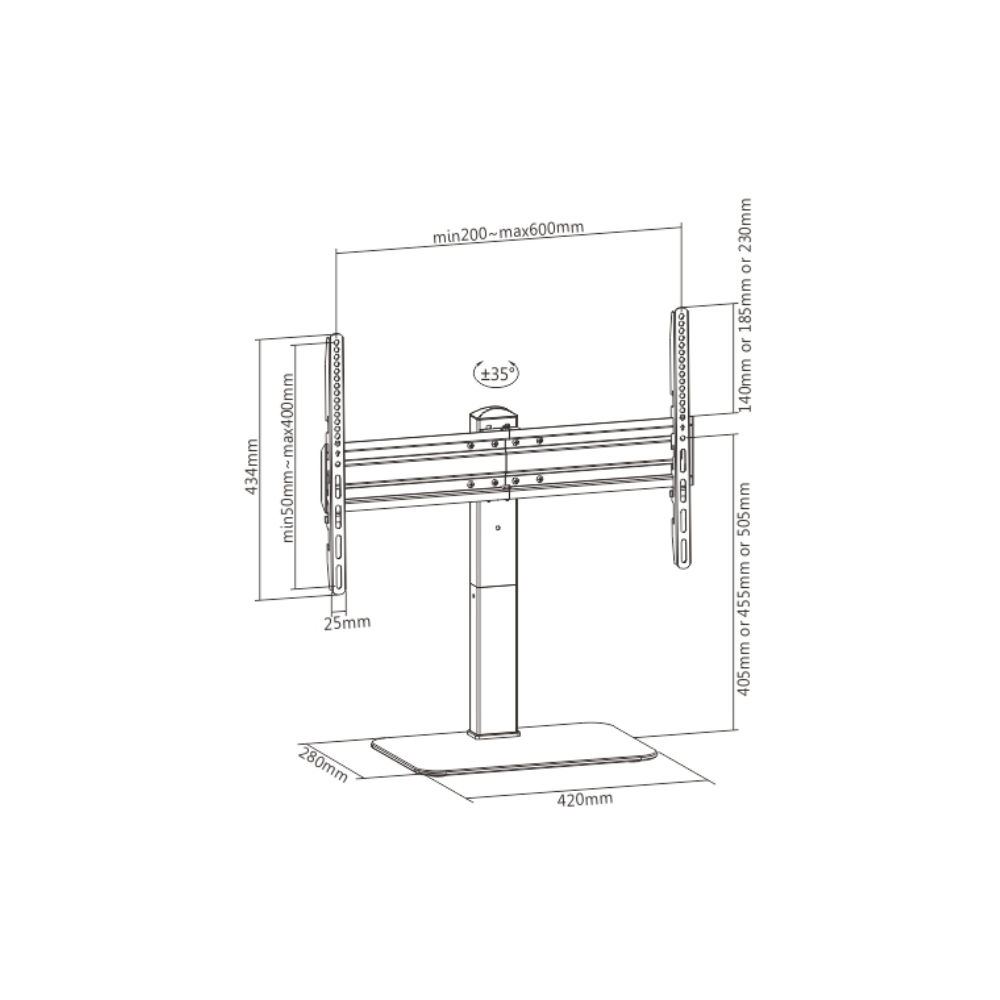 Suporte para TV 37-70" Vesa 600 - Image 3