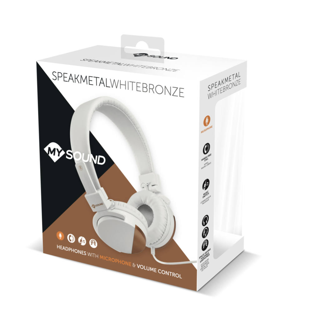 Auscultadores Ficha 3,5 Branco - SPEAK METAL - Image 2