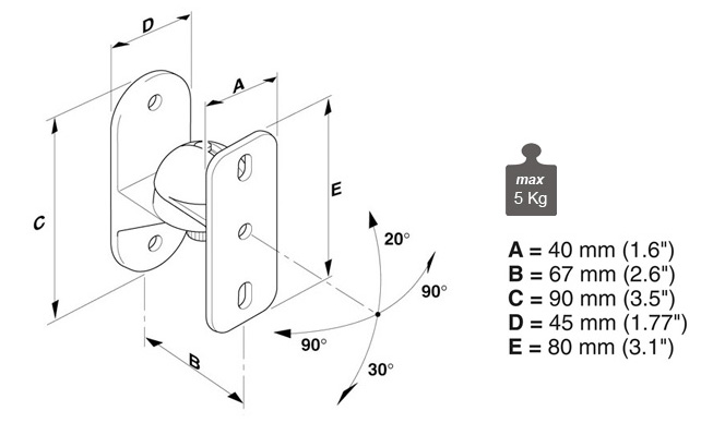 Suporte Colunas 5Kg Sound 50 - Par - Preto - Image 2