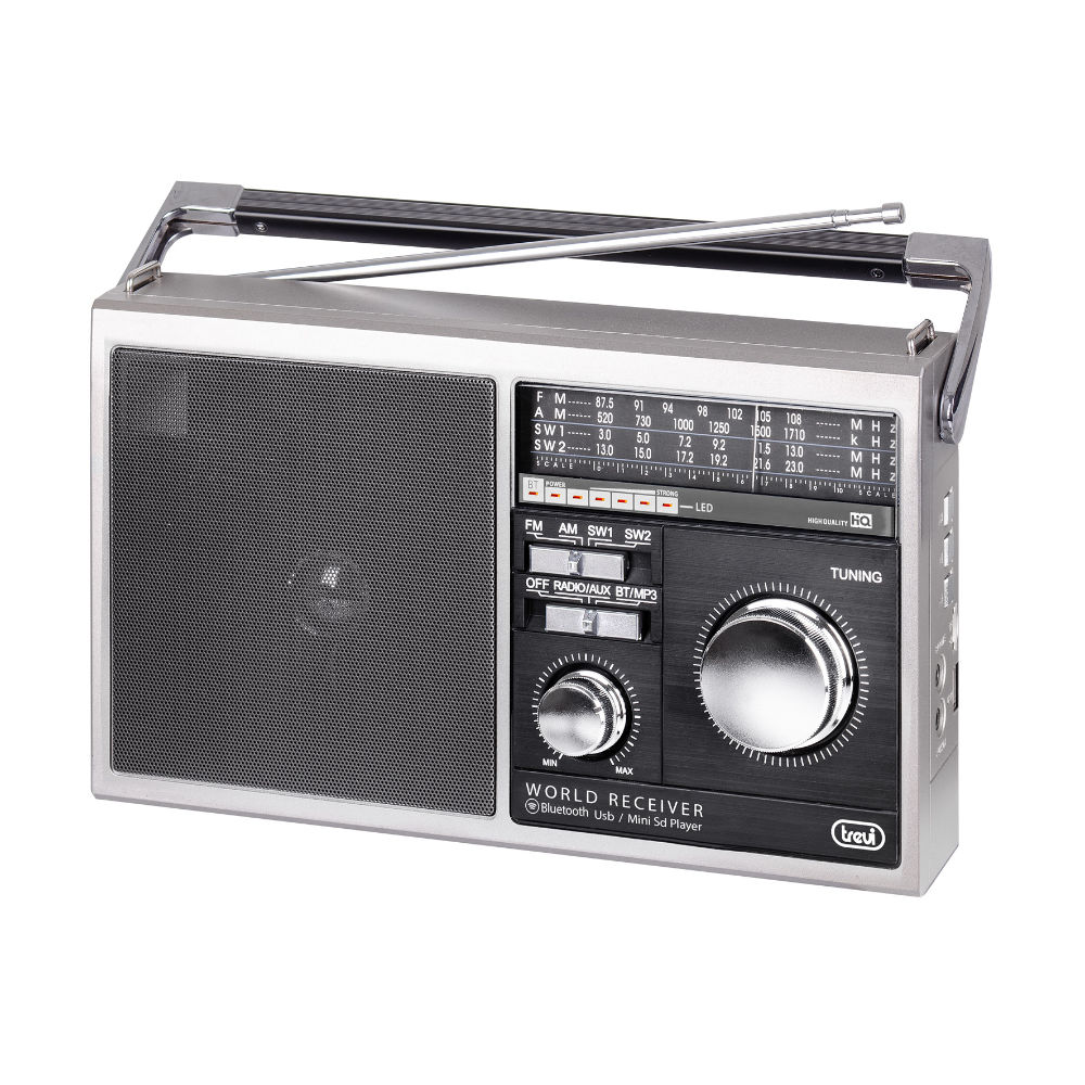 Rádio Portátil com USB, MP3 e SD - MB 749 W - Cinzento