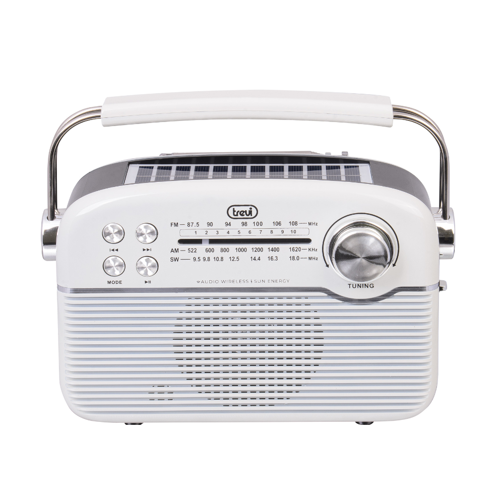 Rádio Solar FM Portátil c/ BT/USB/SD - RA 7F50 BT - Branco - Image 2