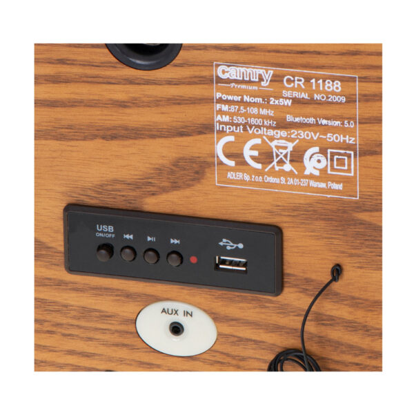 Radio Design Retro com Bluetooth e USB - Image 3