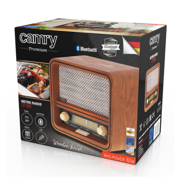 Radio Design Retro com Bluetooth e USB - Image 4
