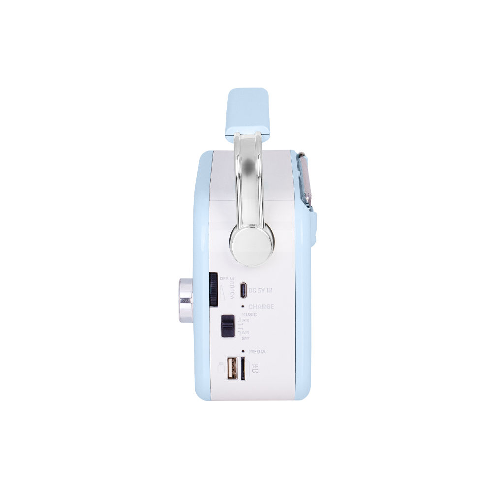 Rádio Wireless Portátil com USB/Micro SD - Azul - Image 4