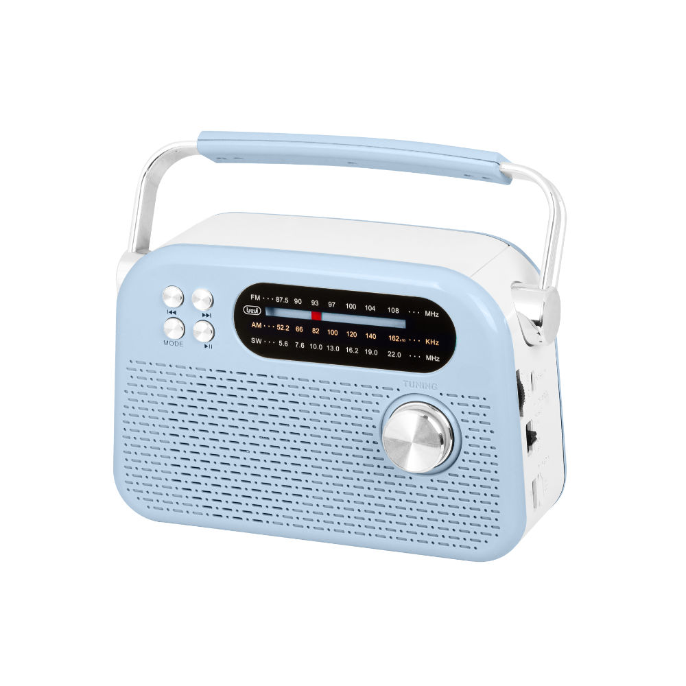 Rádio Wireless Portátil com USB/Micro SD - Azul