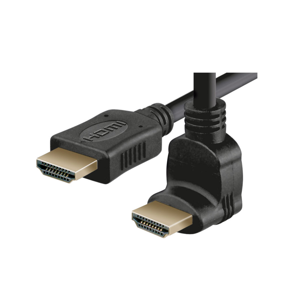 Cabo HDMI Macho / Macho 2mt - Curva 90º