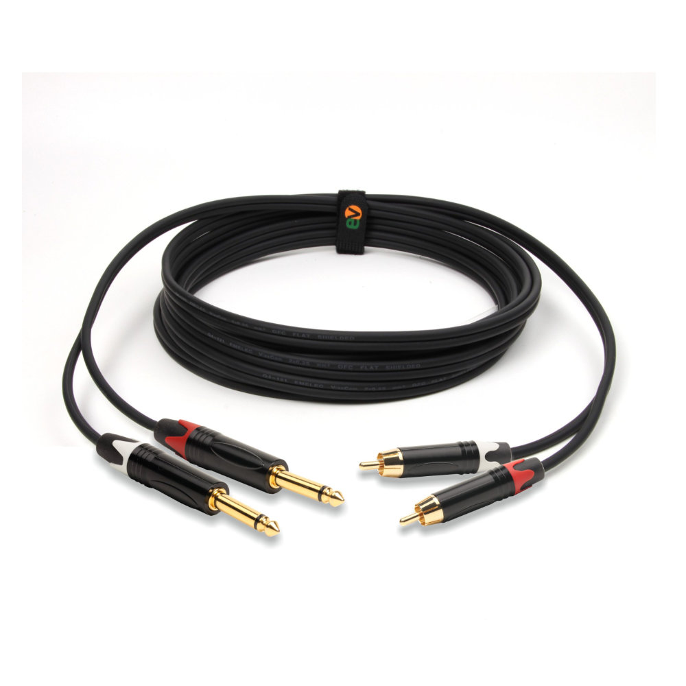 Cabo 2x RCA Macho / 2x 6,35 Macho Mono 5m - Image 3
