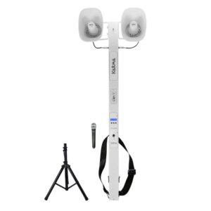 Sistema Sonorização Portátil 1 Microfone UHF / 2 Cornetas