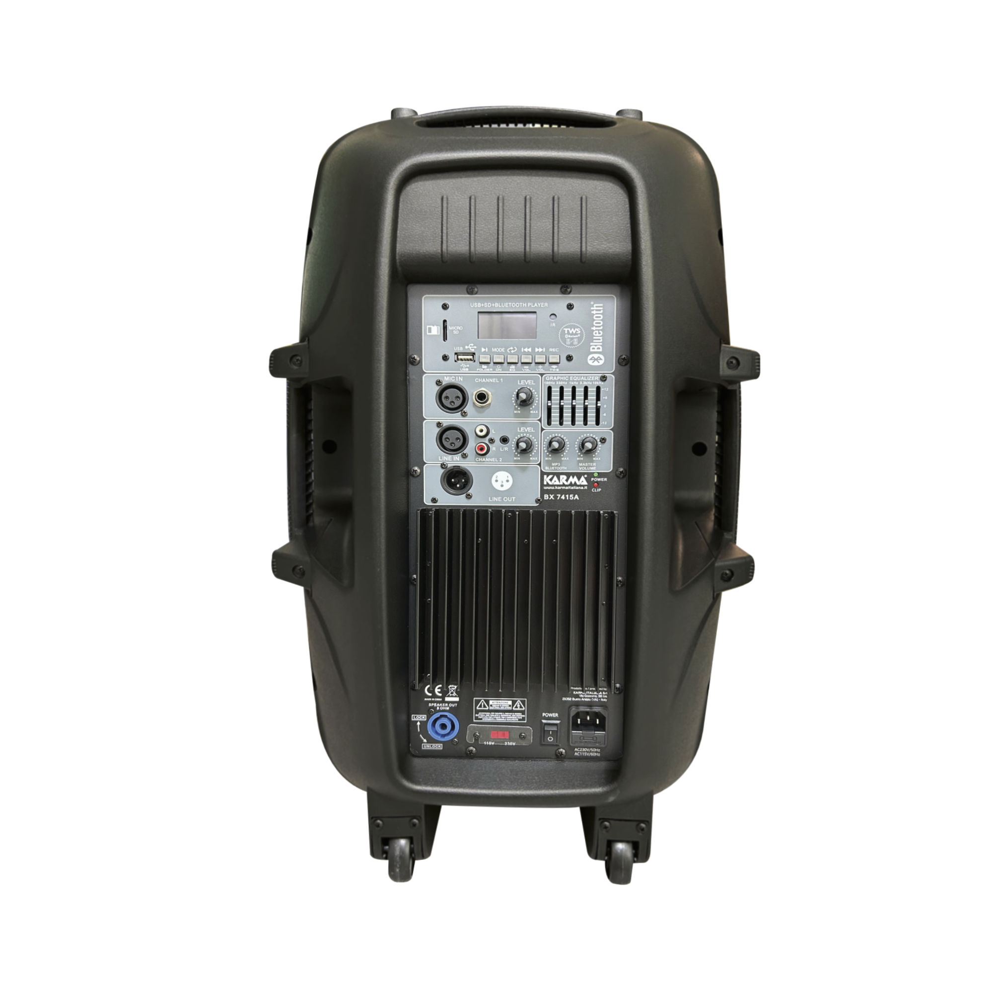 Coluna Activa 15" 450W máx USB/Bluetooth/FM/REC (c/ Speakon) - Image 2