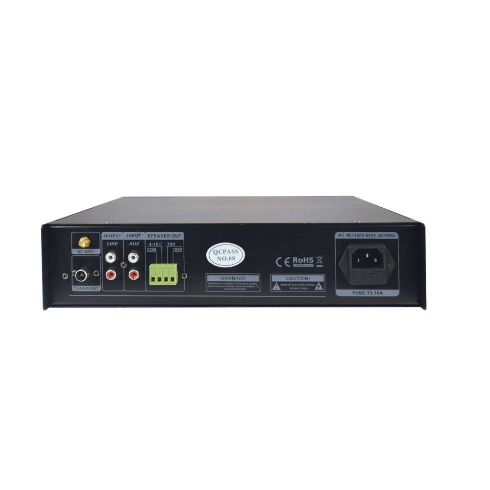 Amplificador Audio 100V 120W FM, USB e MP3 - Image 2