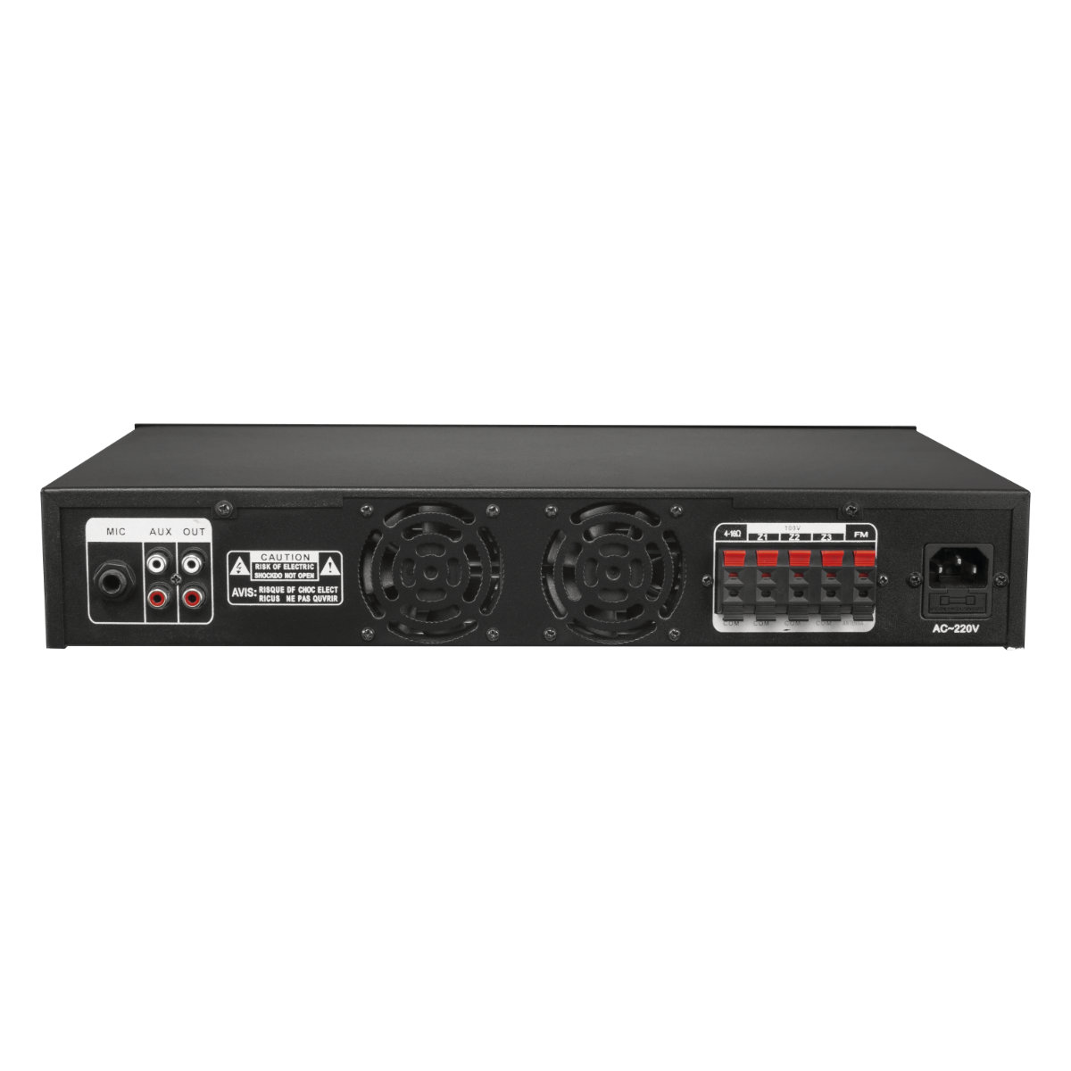 Amplificador Audio 100V 480W FM/USB/MP3 - 3 Zonas - Image 2