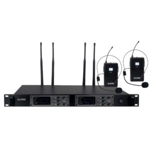Microfone Cabeça s/ Fios (2 unid) + Receptor UHF