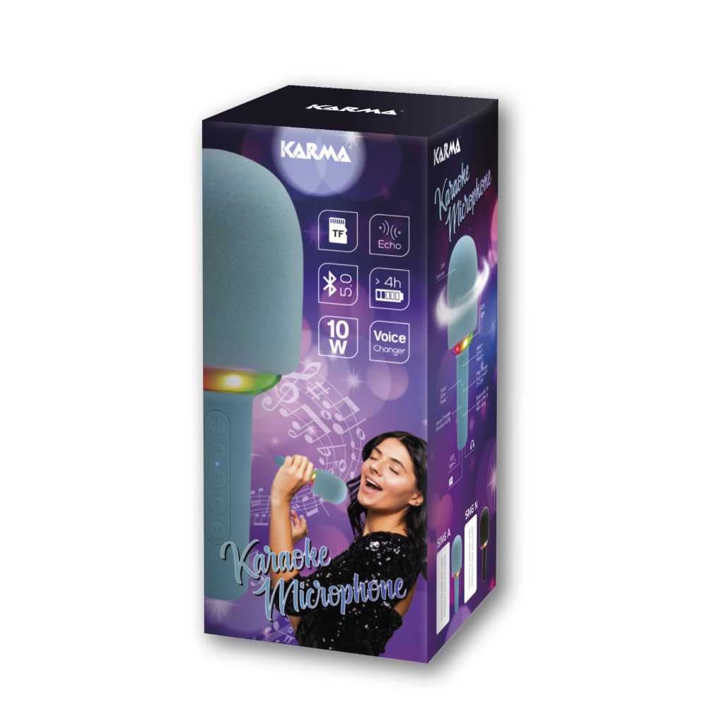 Microfone Karaoke Bluetooth SNG A - Azul - Image 2