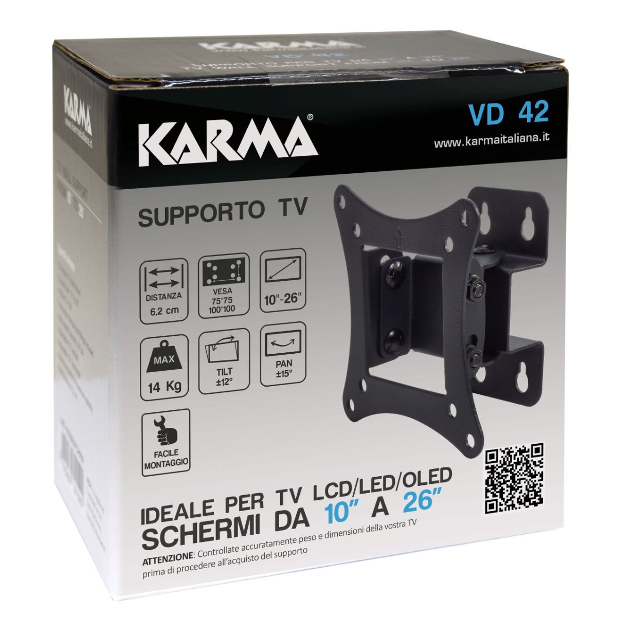 Suporte TV 10-26" Inclinável Vesa 100 - Image 2