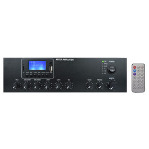 Amplificador Audio de 100V com 60W e FM/USB/DAB