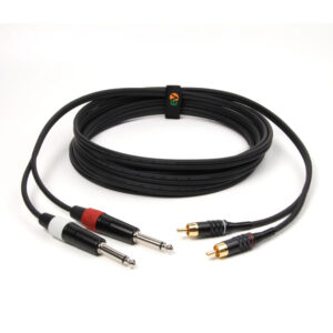 Cabo 3,5 Macho ST / 2x 6,35 Macho Mono 1m